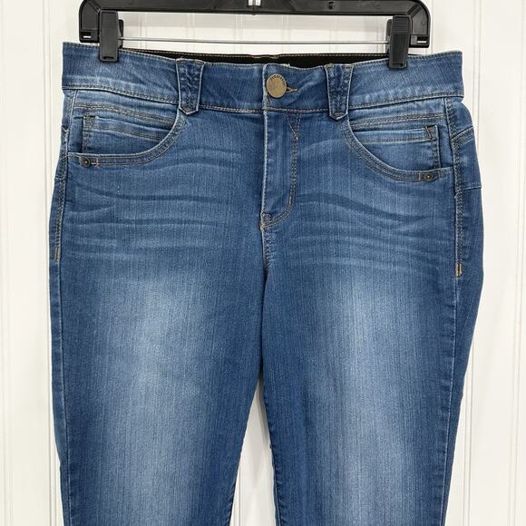 Democracy Jeans Womens 10 Skinny Ab Solution Blue Stretch Denim Tummy Control - Picture 3 of 12